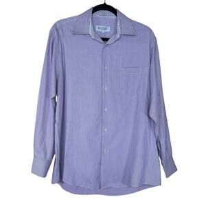 Emanuel Ungaro Purple Striped Men's Shirt size 15.5 Medium Cotton Casual